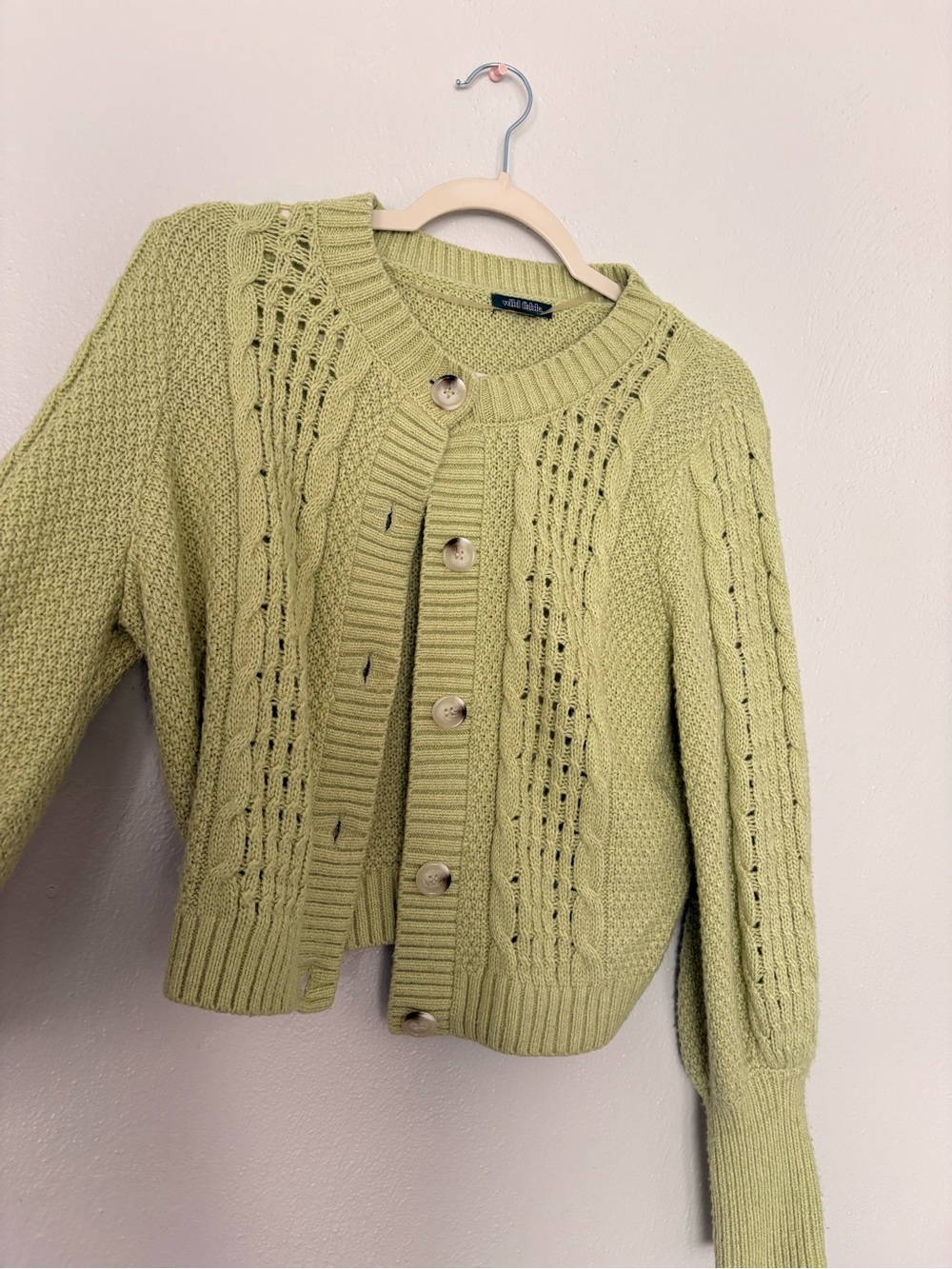 Wild Fable Cable-Knit Button Cardigan Sweater